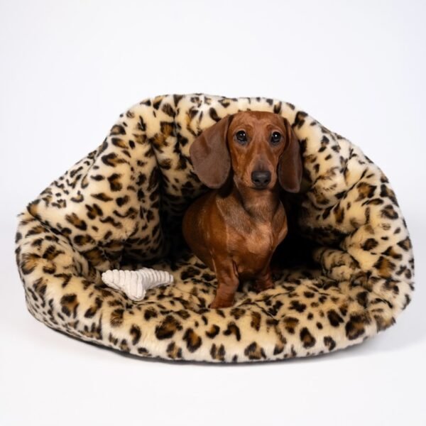 Cocoon - Grotte à câlins fourrure "Léopard"