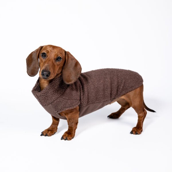 Pull en polaire bouclette<span> - </span>XS, Chocolat