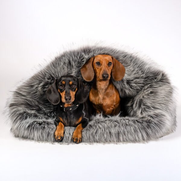 Cocoon - Grotte à câlins fourrure "Renard argenté"