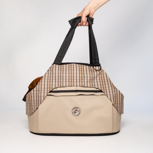 Sac de transport Teckel Beige et Noire
