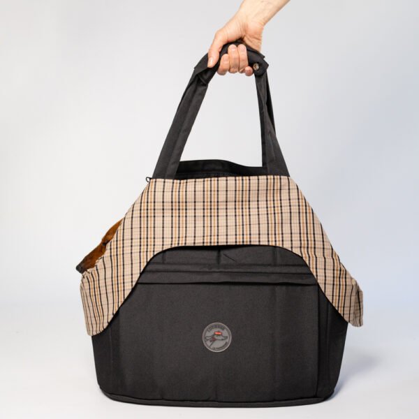 Sac de transport Teckel Noir<span> - </span>T 1, Carreaux beige